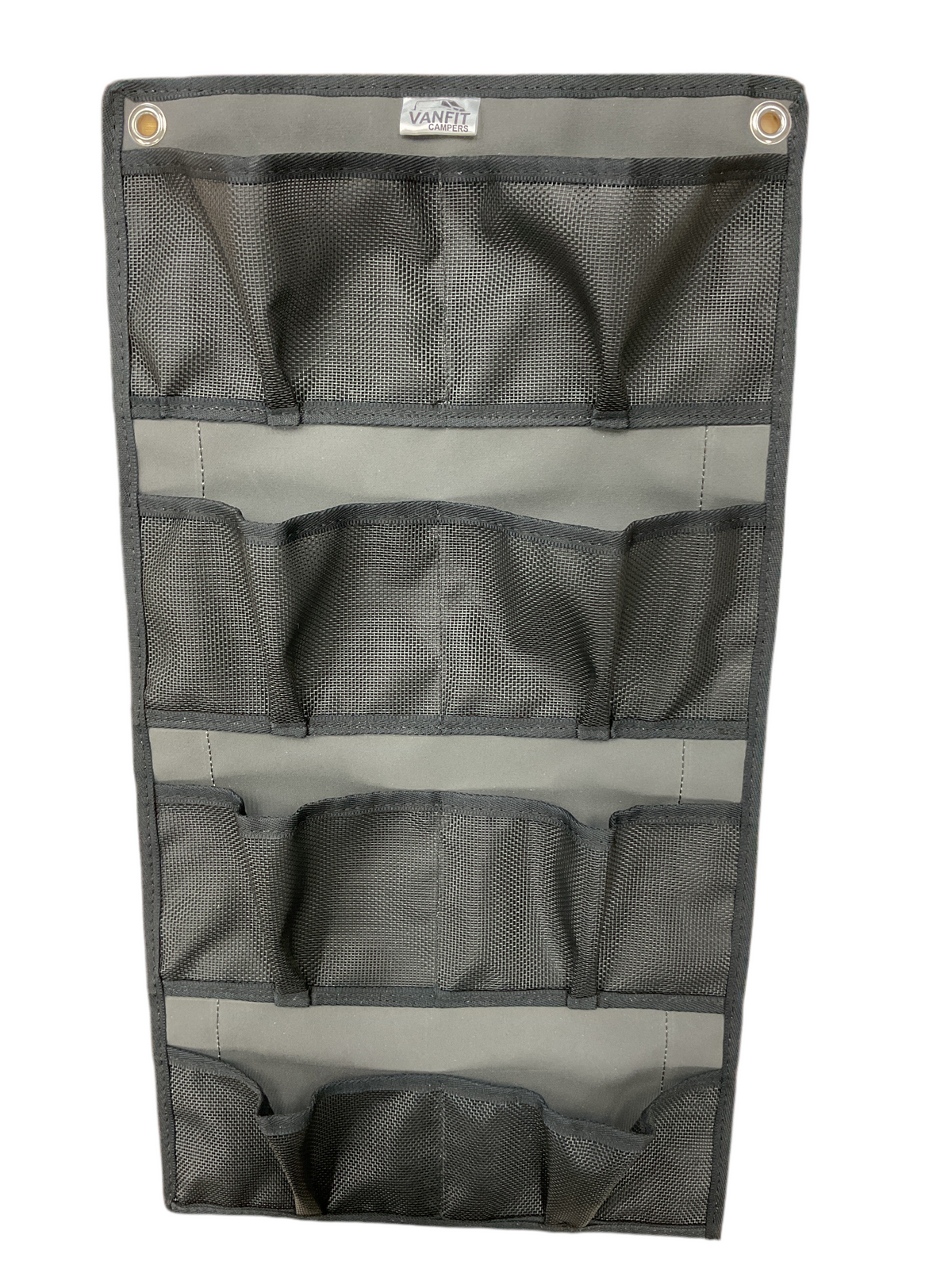 Storage Pocket with 8 small pockets. Mounted by Velcro. 670mm x 360mm. Limited Edition. While stocks last.