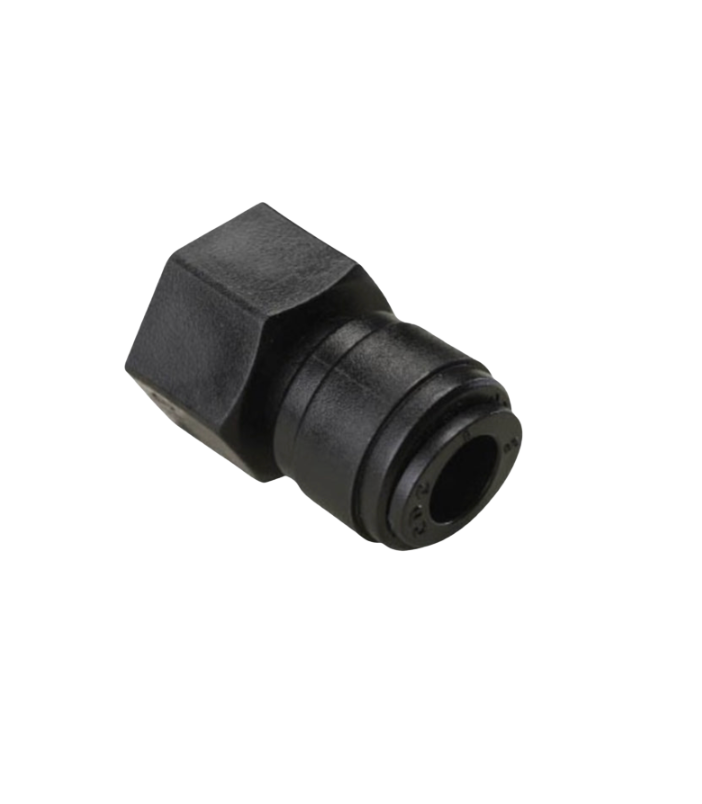 Push In Push Fit Metric Tube Female BSP Adaptor Joiner Fluidfit Black