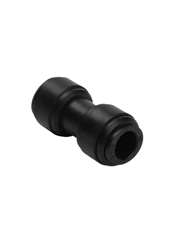 Push In Push Fit Metric Tube Straight Joiner Fluidfit Black