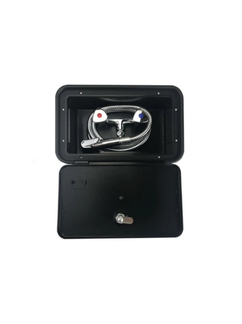 Exterior Recessed Shower Box Black Caravan Camper Motorhome