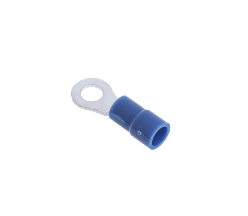 Stud Ring Terminal Suitable For 5mm 8 Pack - Blue