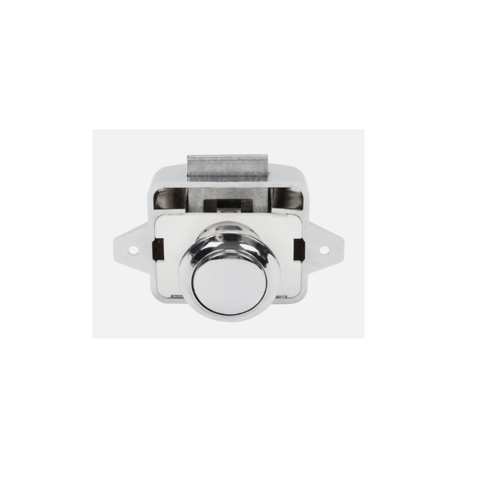 Push Button Latch Knob - Chrome