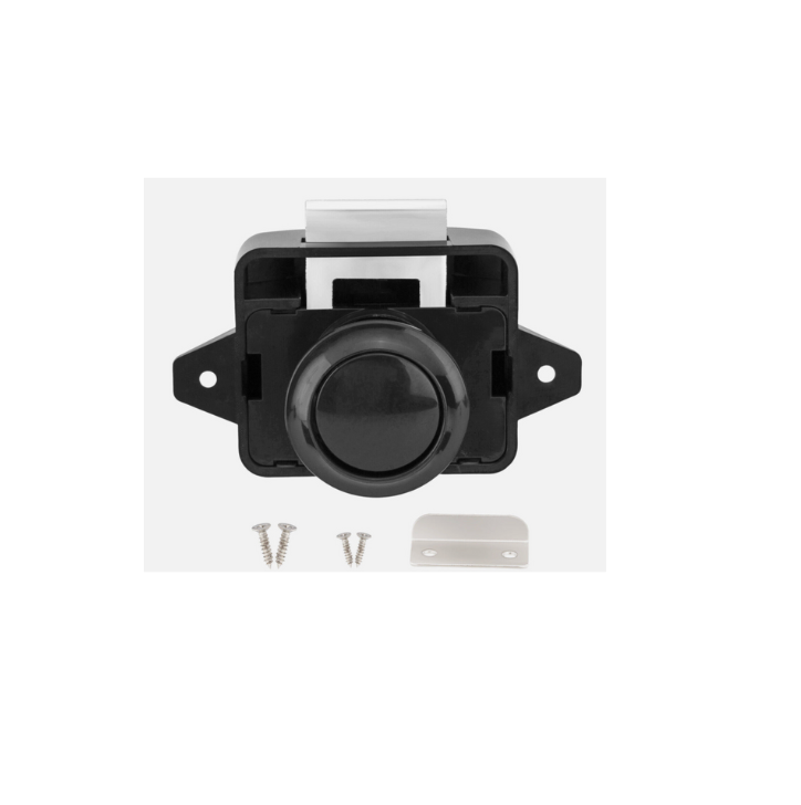 Push Button Latch Knob - Black